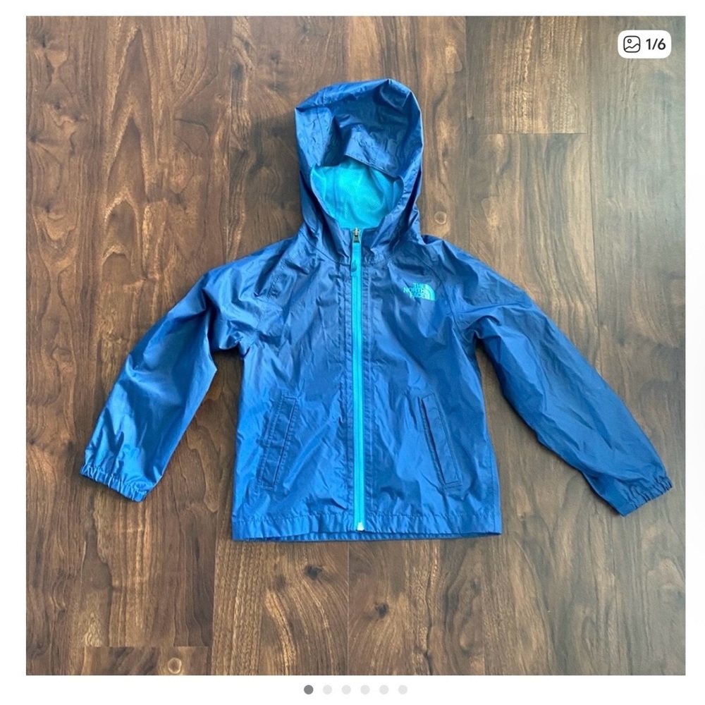 The North Face Zipline Hooded Rain Jacket Blue Size XXS 5